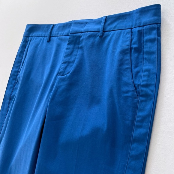 Vince Straight Leg Tuxedo Stripe Ankle Pants in Blue Size 8 - Picture 2 of 12